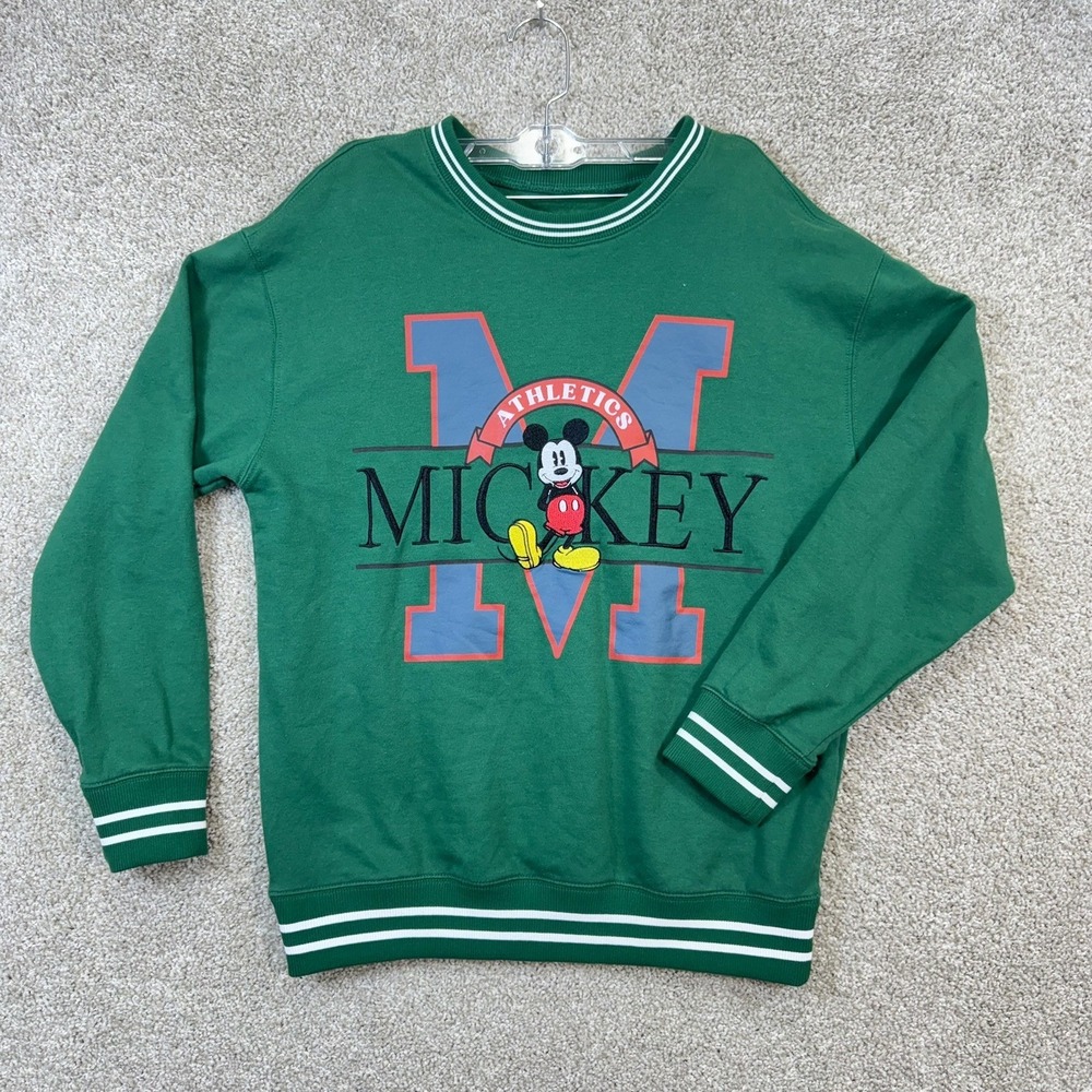 Disney Mickey Mouse Athletic Green Graphic Sweatshirt Men's Size Medium